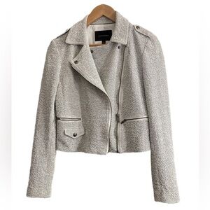 Banana Republic light gray moto jacket